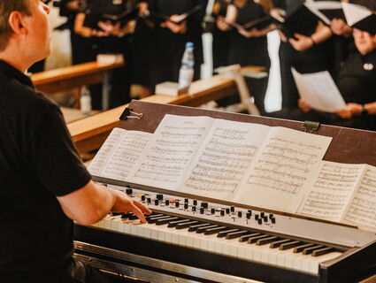 E-Piano des Dirigenten und Pianisten