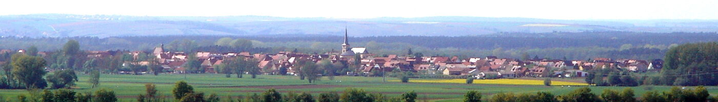 Eine Ortschaft aus der Ferne
